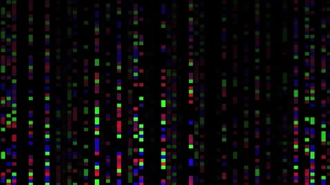 Colorful coding lights on black background. Stock Footage 340001009