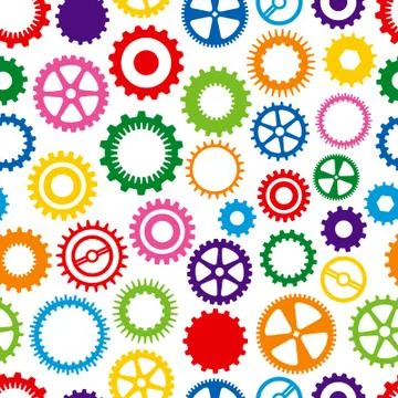 Colorful cog background 스톡 일러스트