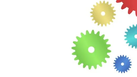 Colorful cogs as concept of teamwork Stock Illustration