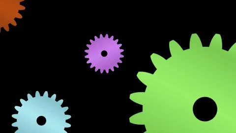 Colorful cogs Stock Illustration