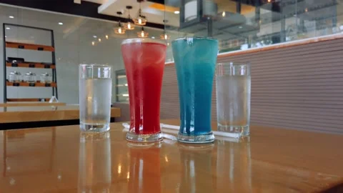 Colorful Cold Drinks Stock Footage 160709924