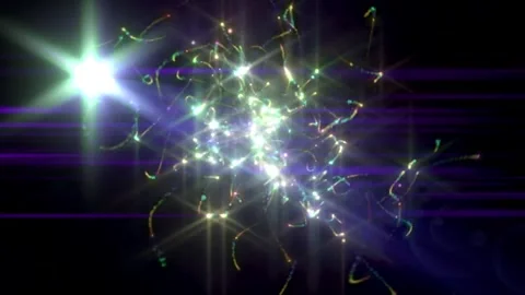 Colorful Comets Ambient Lights Moving Animation Stock-Footage 276428617