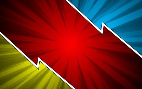 Colorful comic abstract scene page background. vector illustration. Stock Illustration