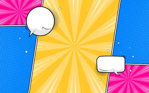 Colorful comic abstract scene page background. Vector illustration. 스톡 일러스트