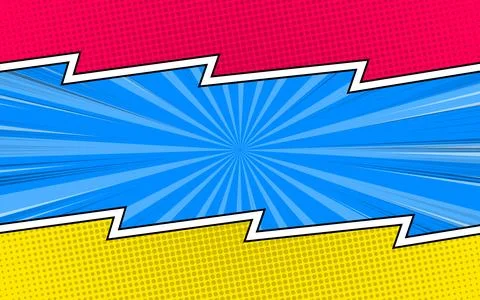 Colorful comic abstract scene page background. Vector illustration. Stock Illustration