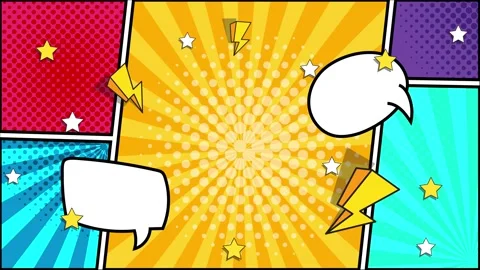 Colorful comic background with vibrant colors and explosive design elements Stock Footage 293263218