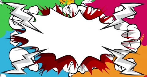 Colorful Comic Book Background With Boom Bubble Stock Footage 167930269