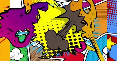 Colorful Comic Book Background Stock Footage 169198890
