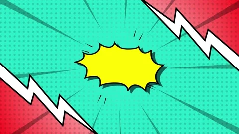 Colorful Comic Book Battle Explosion Background with Lightning 動画素材 319455482