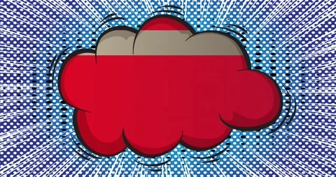 Colorful Comic Book Cloud Background Stock Footage 168849209