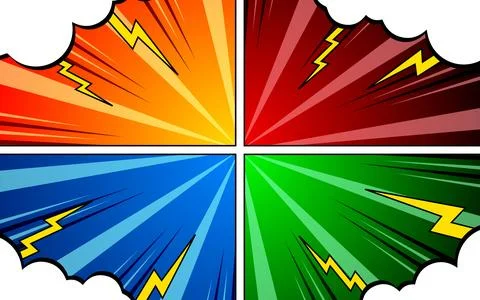 Colorful comic book page panel background. vector illustration EPS 10. Stock Illustration