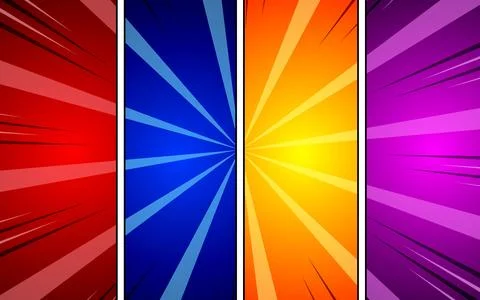 Colorful comic book page panel background. vector illustration EPS 10. Stock Illustration