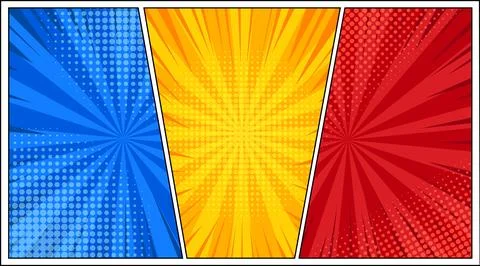 Colorful Comic Book Panels Stock Illustration