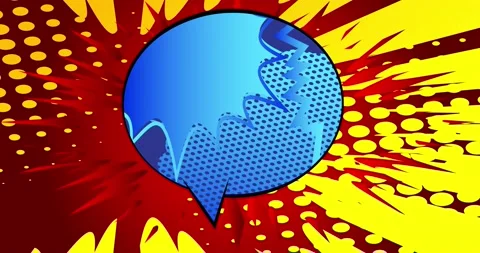Colorful Comic Book Speech Bubble Stock Footage 165576263