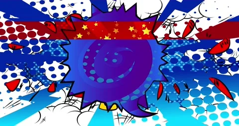 Colorful Comic Book Speech Bubble Stock Footage 171493091