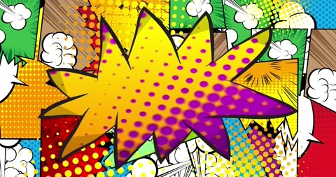 Colorful Comic Book Video Background Stock Footage 168849876