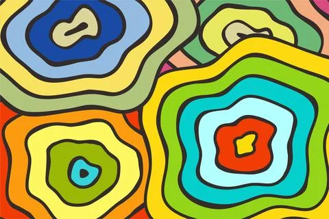 Colorful comic doodle for background. Stock Illustration