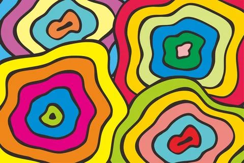 Colorful comic doodle for background. Stock Illustration