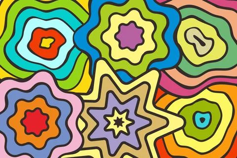 Colorful comic doodle for background. Stock Illustration