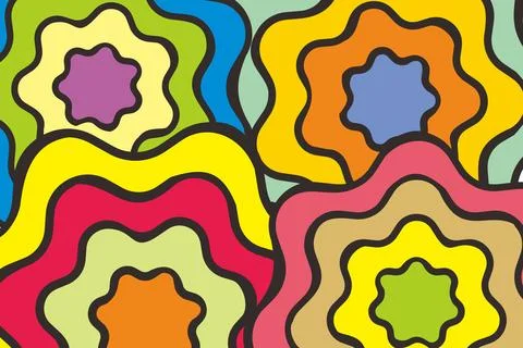 Colorful comic doodle for background. Stock Illustration