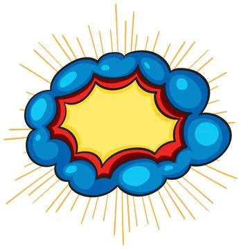 Colorful Comic Explosion Speech Bubble Stock Illustration