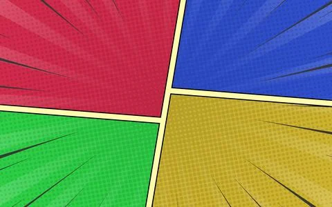 Colorful comic frame background, vector illustration イラスト素材