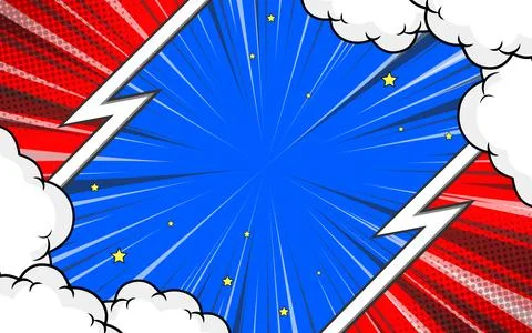 Colorful comic page background in pop art style. Vector illustration. 스톡 일러스트