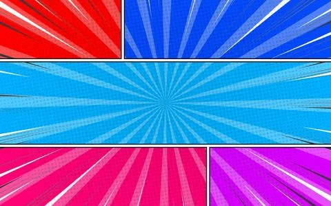 Colorful comic page background pop art style. 库存插图