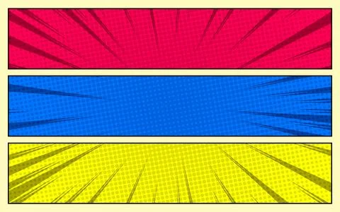 Colorful comic pop art background template. Stock Illustration