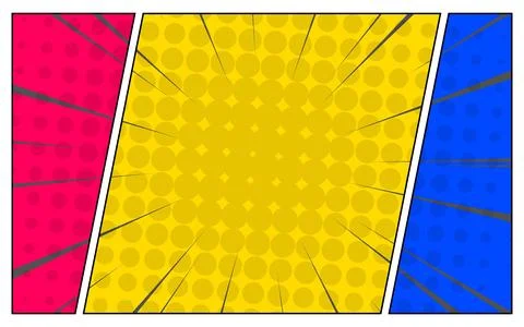Colorful comic pop art background in retro style Illustrazione stock