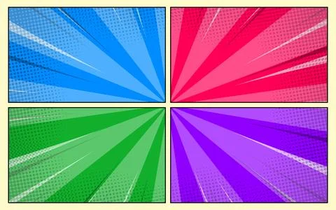 Colorful comic pop art background template. Stock Illustration
