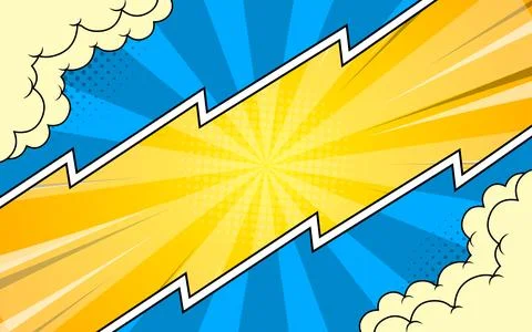 Colorful comic pop art background in retro style 스톡 일러스트