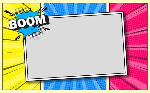 Colorful comic pop art background in retro style Illustrazione stock