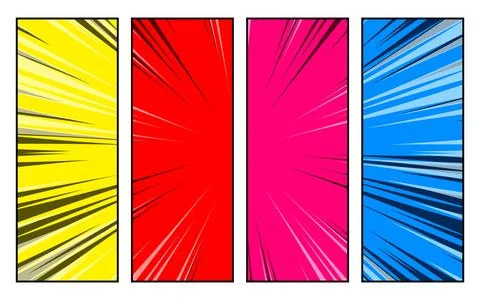 Colorful comic scene background with blank speech bubble expression Illustrazione stock