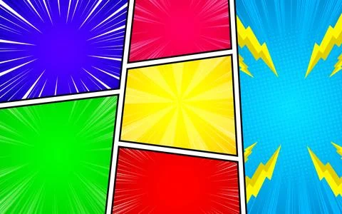 Colorful comic scene background. vector illustration Stock Illustration