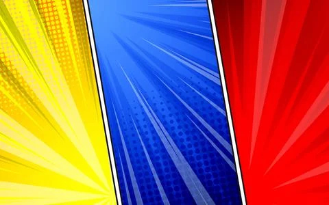 Colorful comic scene page background. vector illustration. Stock Illustration