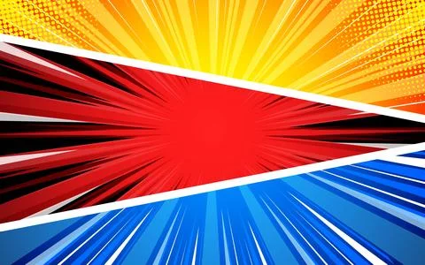 Colorful comic scene page background. Stock Illustration
