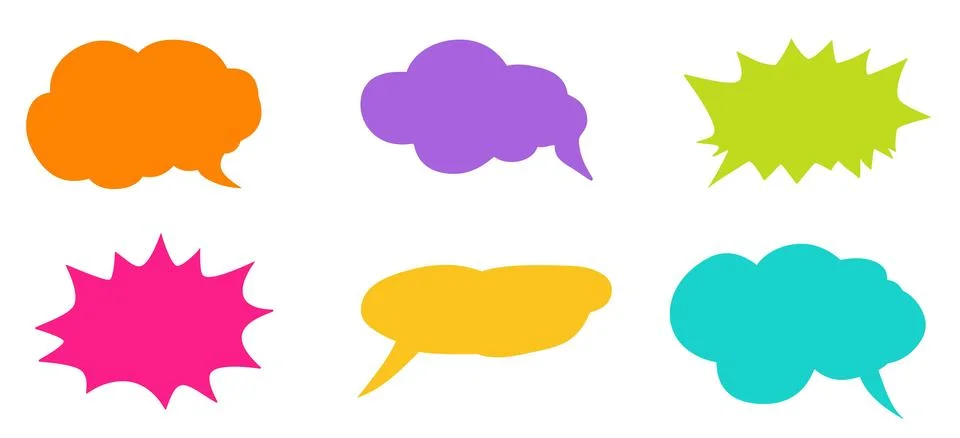 Colorful comic speech bubble Stock Illustration