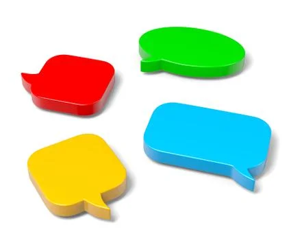 Colorful comic speech bubbles set Illustrazione stock