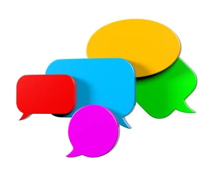Colorful comic speech bubbles set Stock Illustration