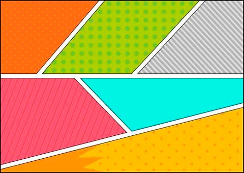 Colorful comic strips vector design Stock Illustration