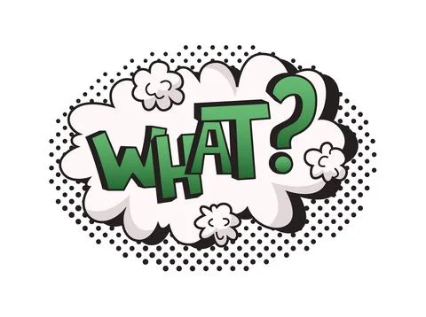 Colorful Comic Style Speech Bubble with Phrase Stock Illustration