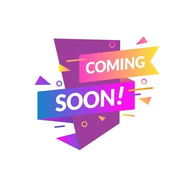 Colorful coming soon composition with flat design Stock Illustration