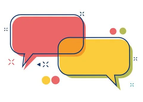 Colorful communication speech bubbles. Stock Illustration