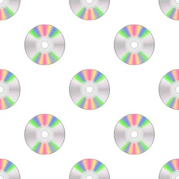 Colorful Compact Disc Seamless Pattern イラスト素材