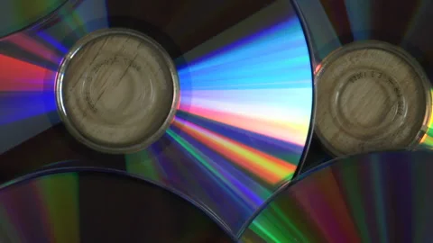 Colorful Compact Discs Stock Footage 94666897
