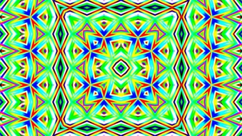 Colorful Complex Pixel Symmetric Geometric Pattern Background Loop Stock Footage 168602315