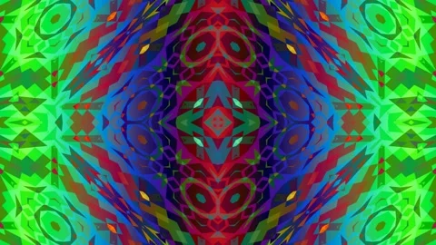 Colorful Complex Pixel Symmetric Geometric Pattern Background Loop Stock Footage 168635401