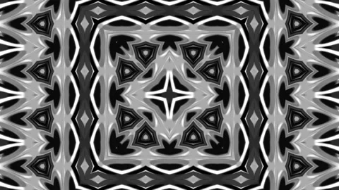 Colorful Complex Pixel Symmetric Geometric Pattern Background Loop Stock Footage 168661937