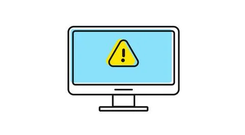 Colorful computer alert icon Stock Illustration